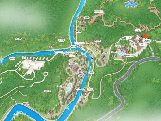 昂仁结合景区手绘地图智慧导览和720全景技术，可以让景区更加“动”起来，为游客提供更加身临其境的导览体验。